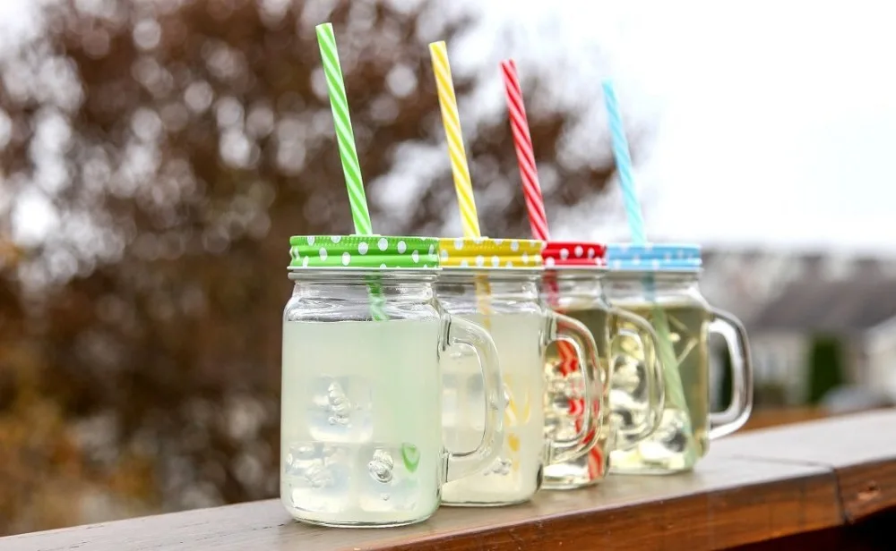 120ml hot sale mini ice cold drink bottle glass mason jar with lid and straw wholesale
