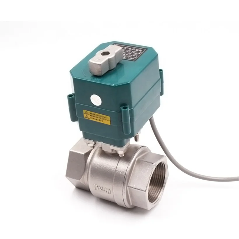 DN50 2' 2-way DC12V/24V/220v  stainless steel ball valve motorized actuator control valve
