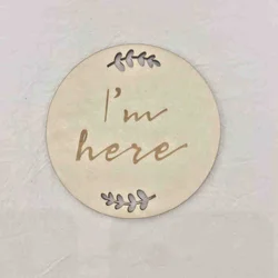 set of 15 pcs Engraved wooden monthly milestone card plaques