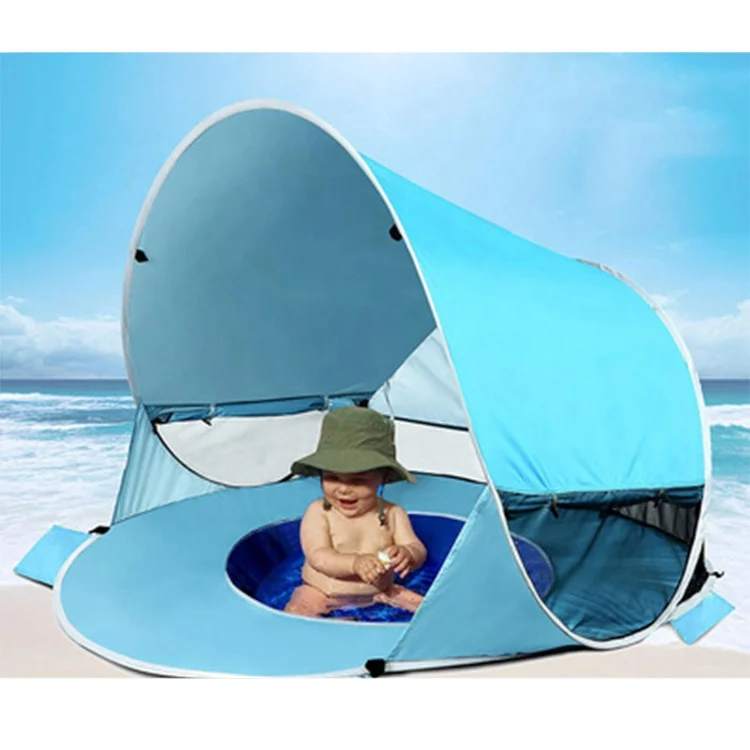 Baby Pop Up Beach Camping Tent UV Protection Beach Sun Shelter With Pool Shade Cabana
