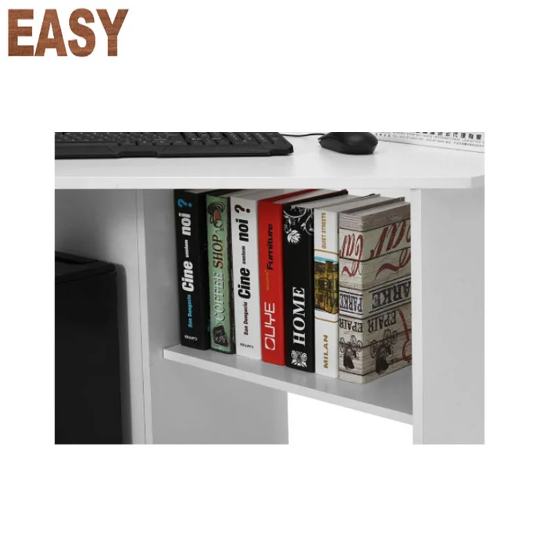 Modern Wooden Corner Home Office Desk, L-Shaped Computer Workstation PC Laptop Table Design