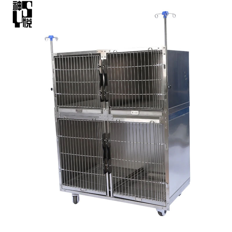 Good Pricehigh-end Hospital Dog Treatment Stainless Steel Veterinary Cat Cage