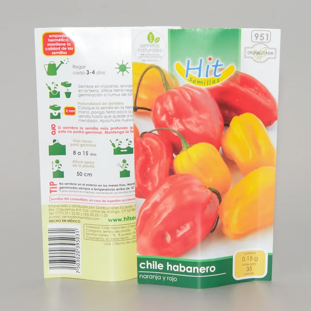 high quality 3 side seal vegetable and fruit agricultural seed packaging bag