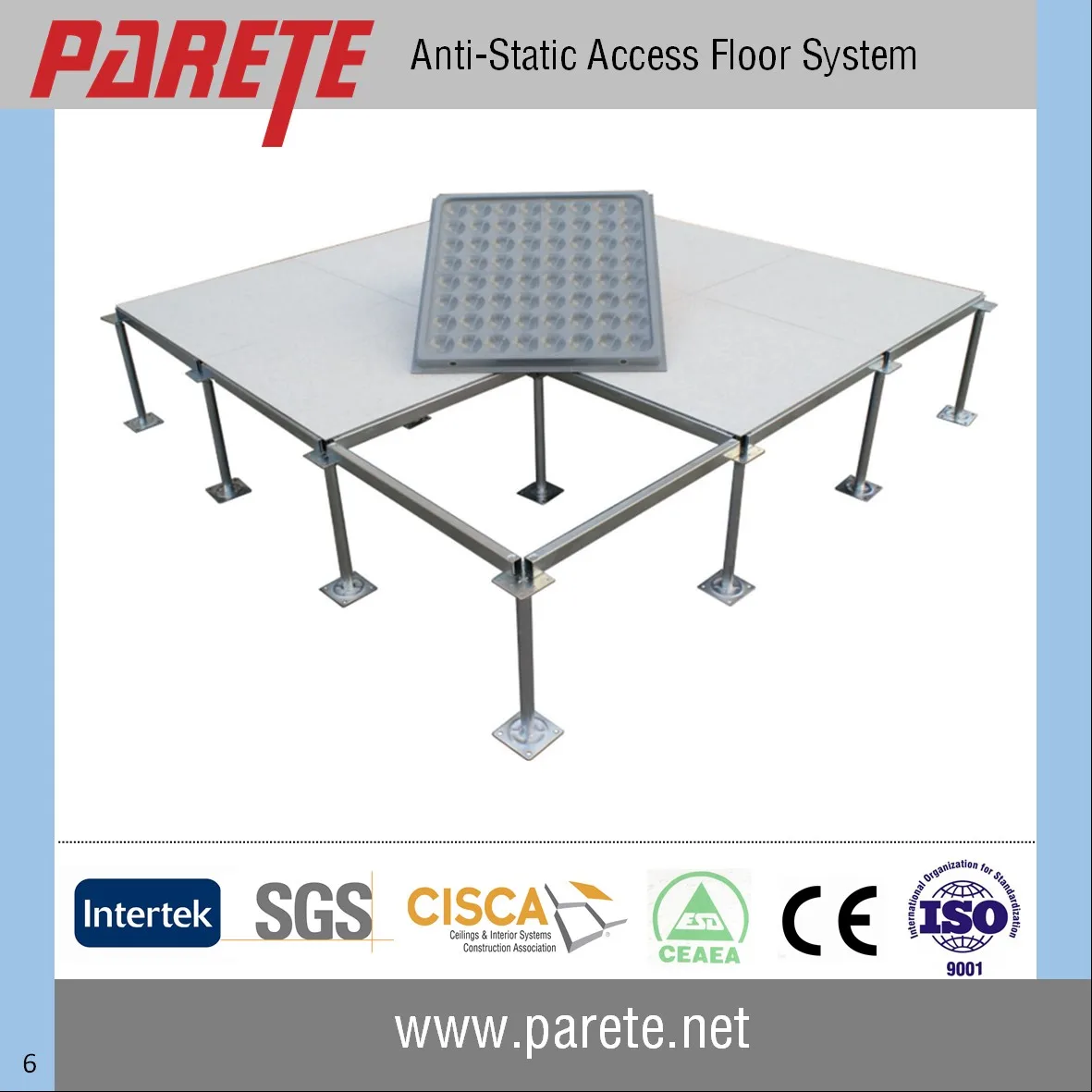  Data center server room Steel raised floor with anti static HPL