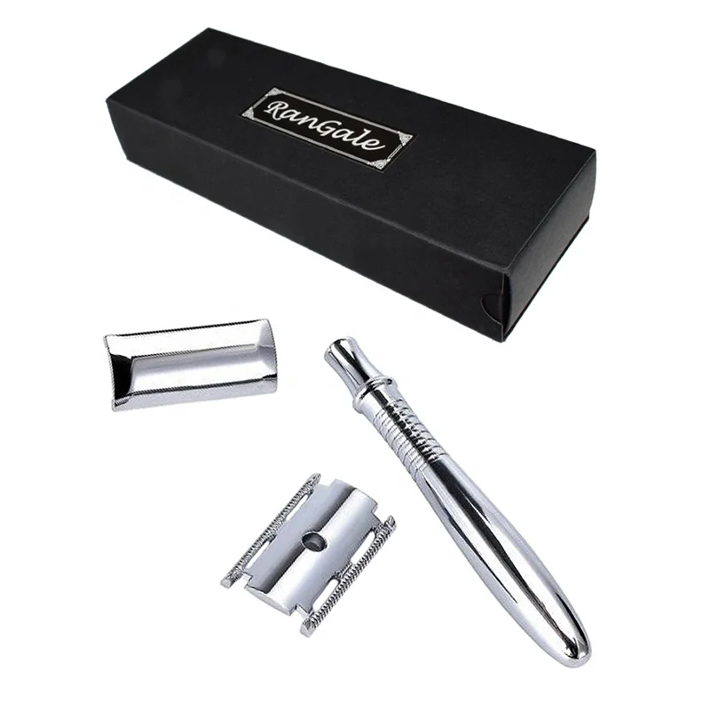 
Double Edge Safety Razor - Wet Shaving Razor for Men & Woman - Classic Barber Shaver + 5 Platinum Blades 