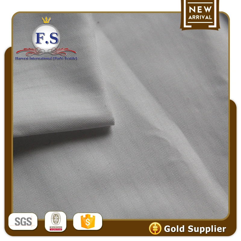 
100% cotton herringbone twill fabric /white shirting fabric 