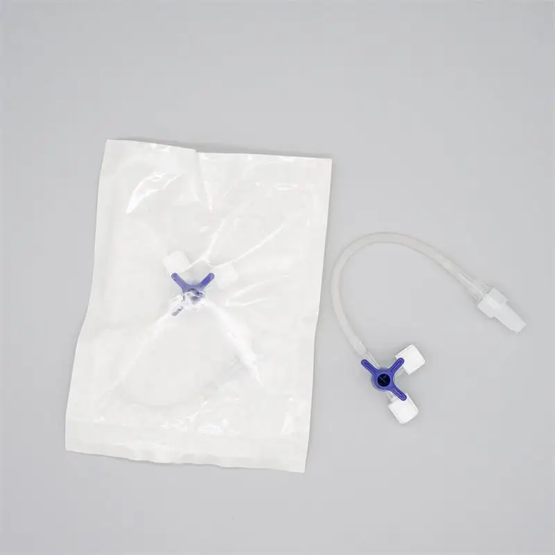Medical disposable IV Fluid Extension Tube Infusion with stopcock precise regulator needle free valve