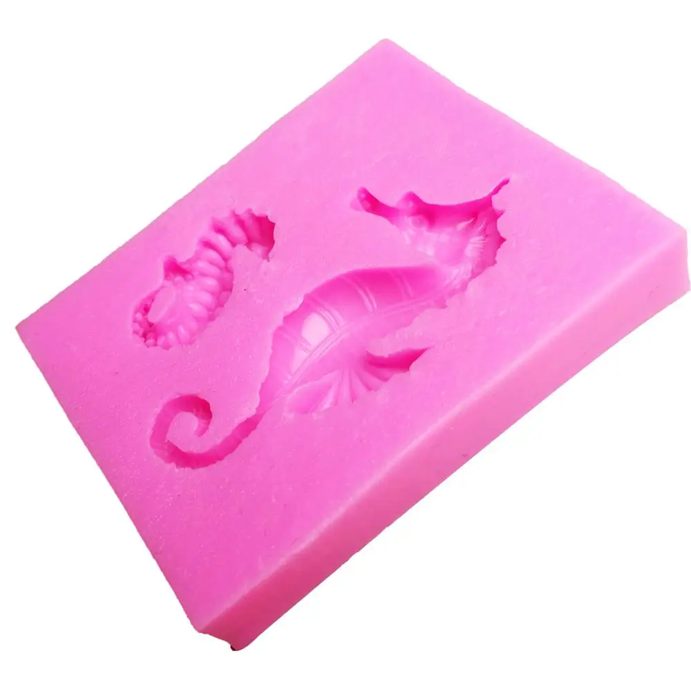 
Cake Tools silicone foundant mold sea horse seahorse mould for cake decoration 