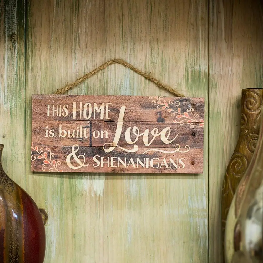 
Wood Plank Design Hanging Sign with distressed design 