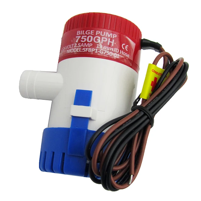 Singflo 750gph electric bilge pump with float switch/submersible bilge water pump 12v 24v