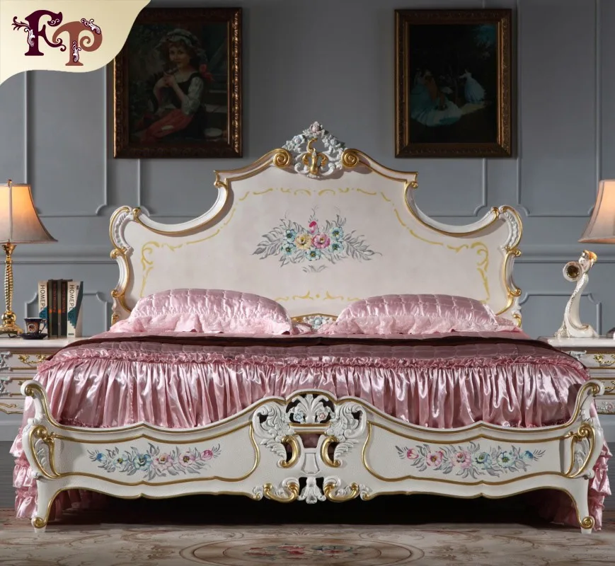 classic italian furniture - solid wood hand made royalty bed