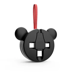 Portable Short Pocket Size Multi Charging Cable 8 pin Type C Micro USB 3 in 1 Charging Cord Keychain for Gift