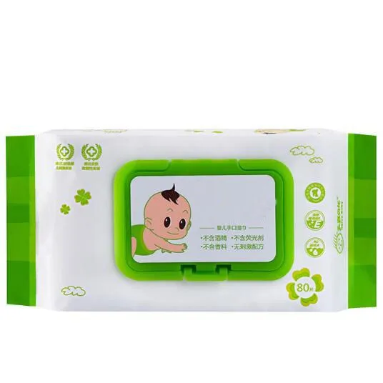 Wholesale private label  alcohol free wet wipe natural safety baby cleaning  wet wipe