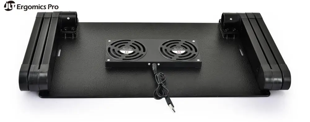 Flexible laptop stand with USB cooling fan