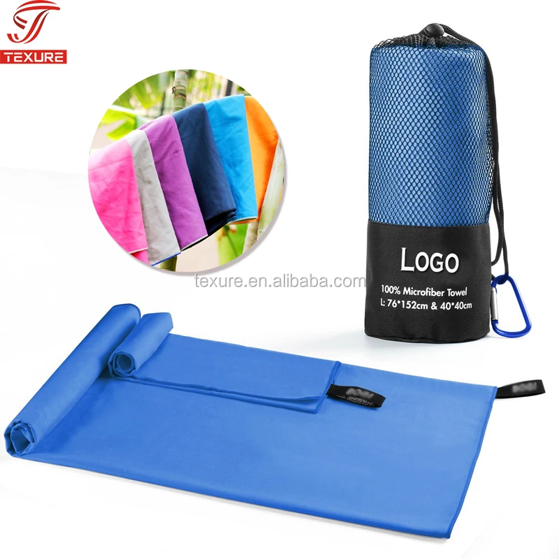 
Lightweight Compact Fast Dry Microfiber Towel with Mesh Bag for Gym Camping Beach Sports Swimming 