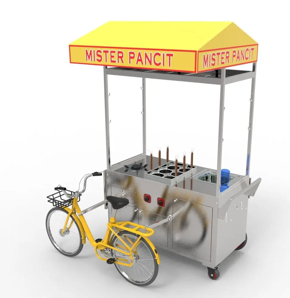 
Bike drive food vending carts 