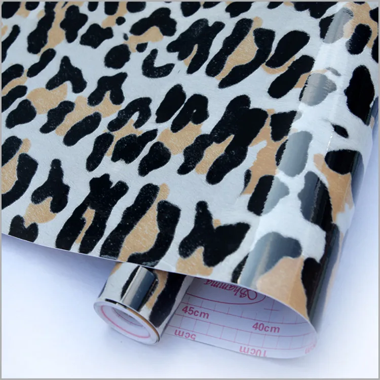 
Leopard printed self adhesive wallpaper home decoration wall paper 