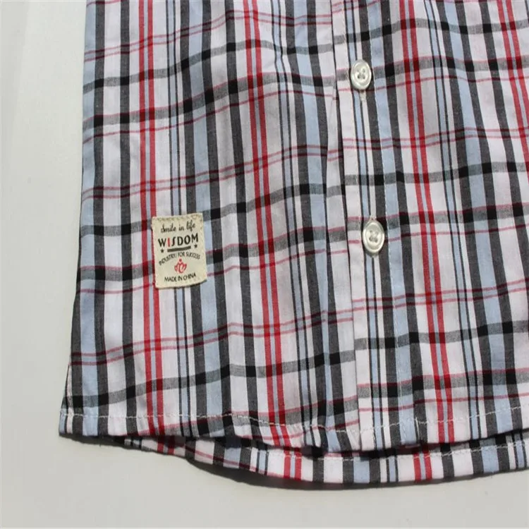 Wholesale new design plaid boy shirt short sleeves children casual shirt kids check shirt