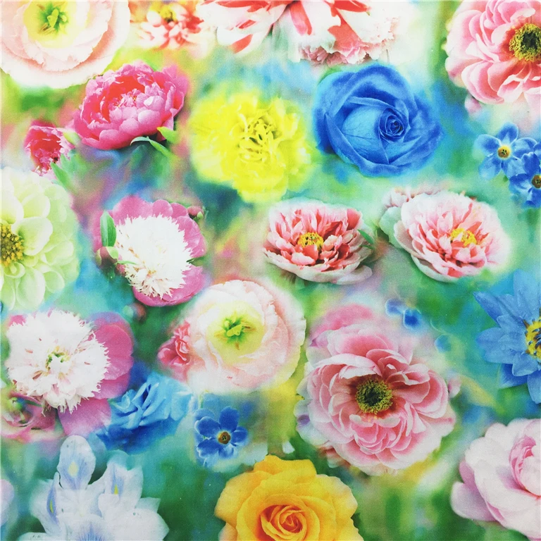 
Digital Printing In Table Runner Ramie Cotton Tops Fabric 110 Wide 