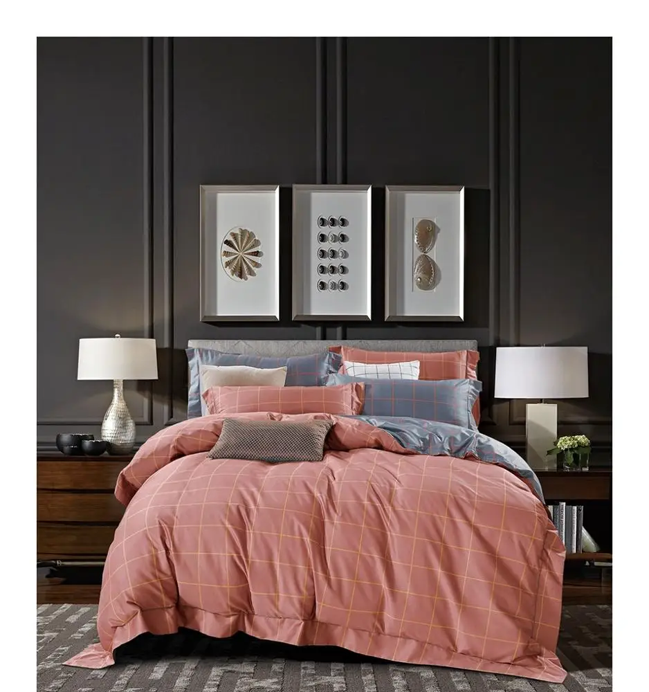 800TC Bed Sheet Set Customized Design 100% Egyptian Cotton Adult Polyester 40 Plant Plain Printed Knitted Comforter Set Grade a