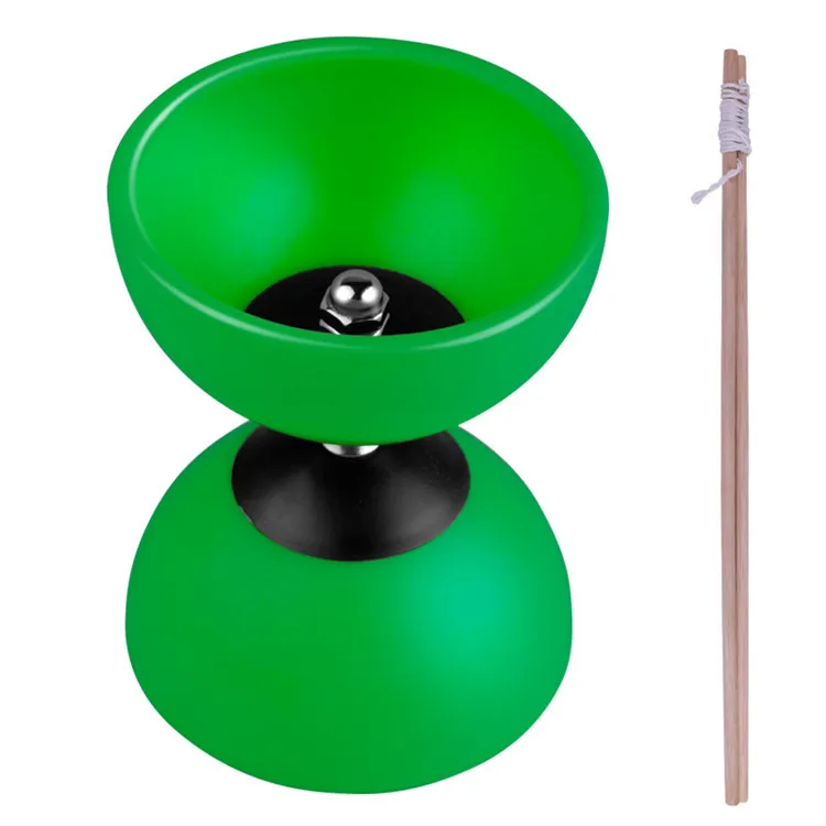 Wholesale Funny Chinese YoYo Toys Diabolo Wooden Sticks String Bag Toys Plastic Bowl Gyro Toy