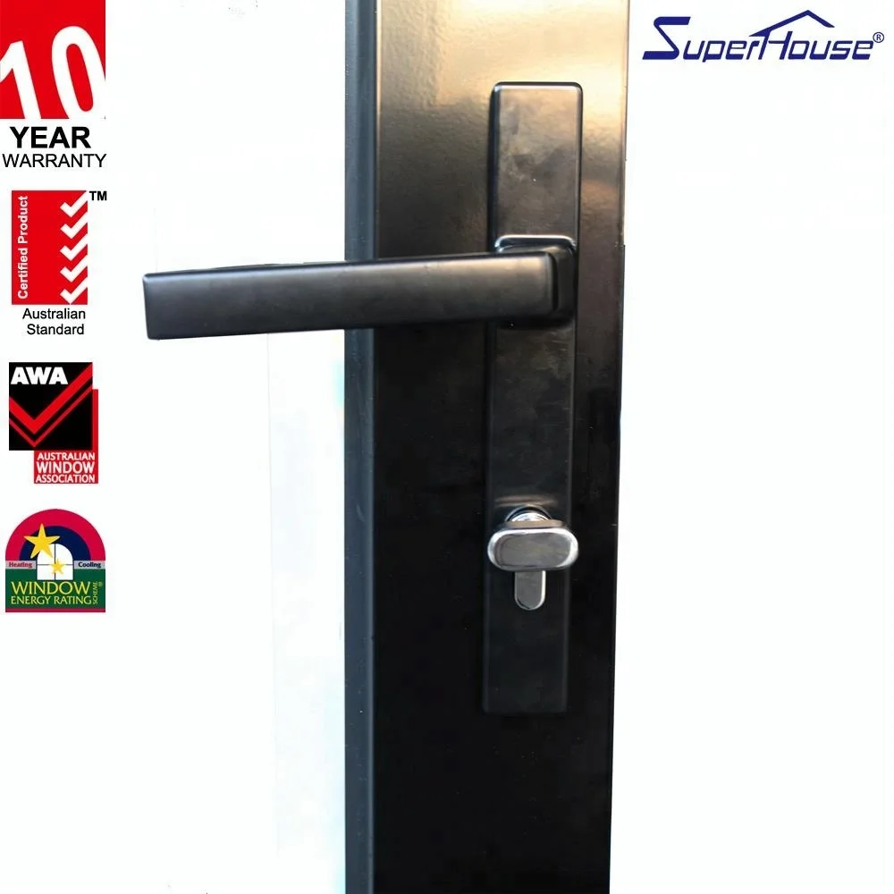 sound proof office entrance glass dutch door aluminium metal glass double entry doors from China