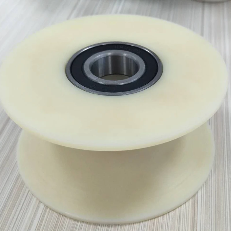 high quality good price promotion custom plastic nylon belt pulley wheels with bearings