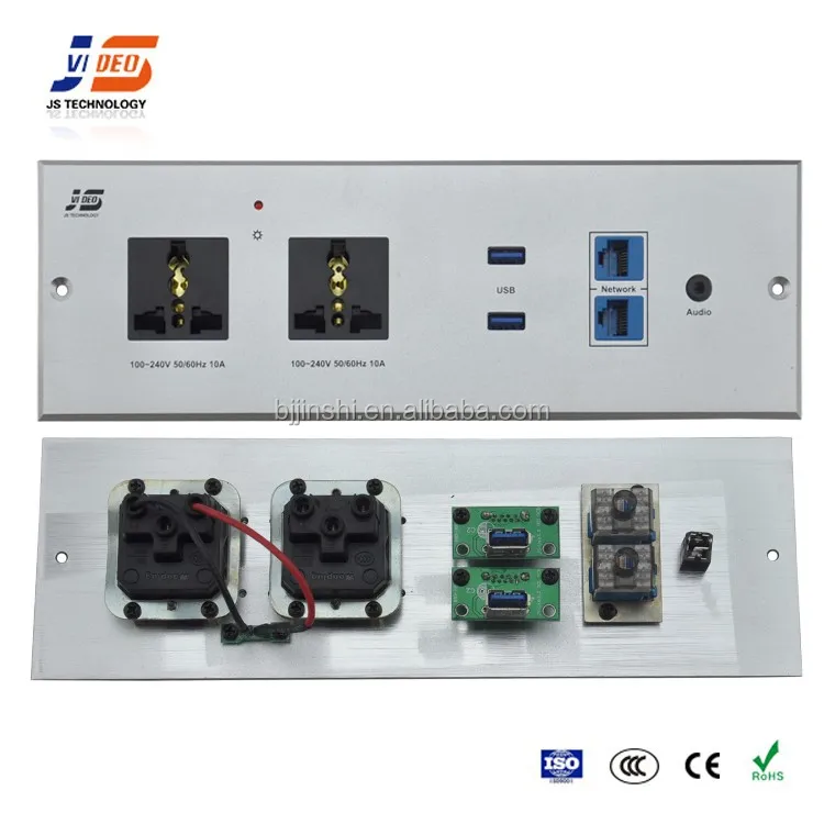JS-WP301 USB + RJ45/RJ11 стенной розетки