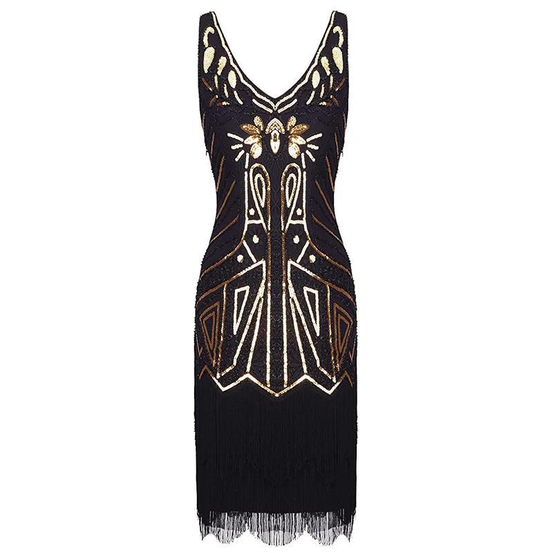 Vintage great gatsby 1920s  sequin beaded dress for women cocktail dress