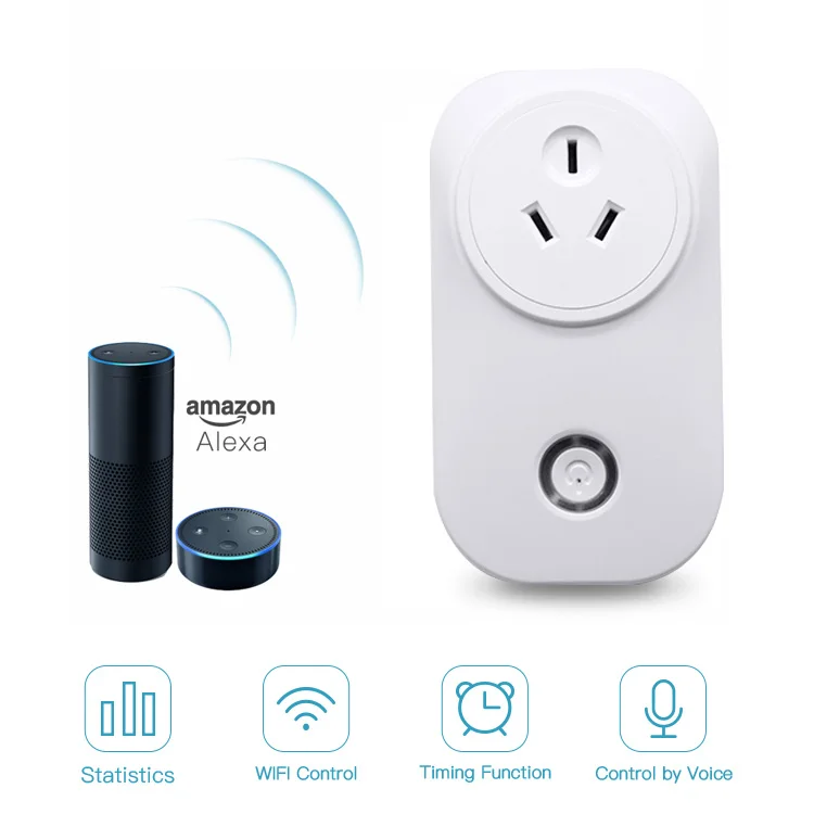 AU Type I Standard 110V-240V 16A Smart Wi-Fi Network Socket for Google Assistant