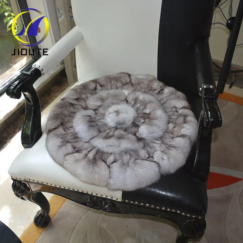 Китайское качество круглый стул Лисий мех подушки