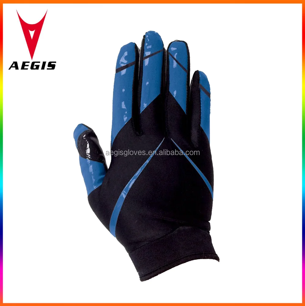 2019 Whole sale custom rugby gloves silicone New american football gloves receiver