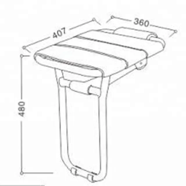 Bathroom Folding Chair Safe Anti-bacteria Swing Up Elderly Disabled Toilet Shower Seat