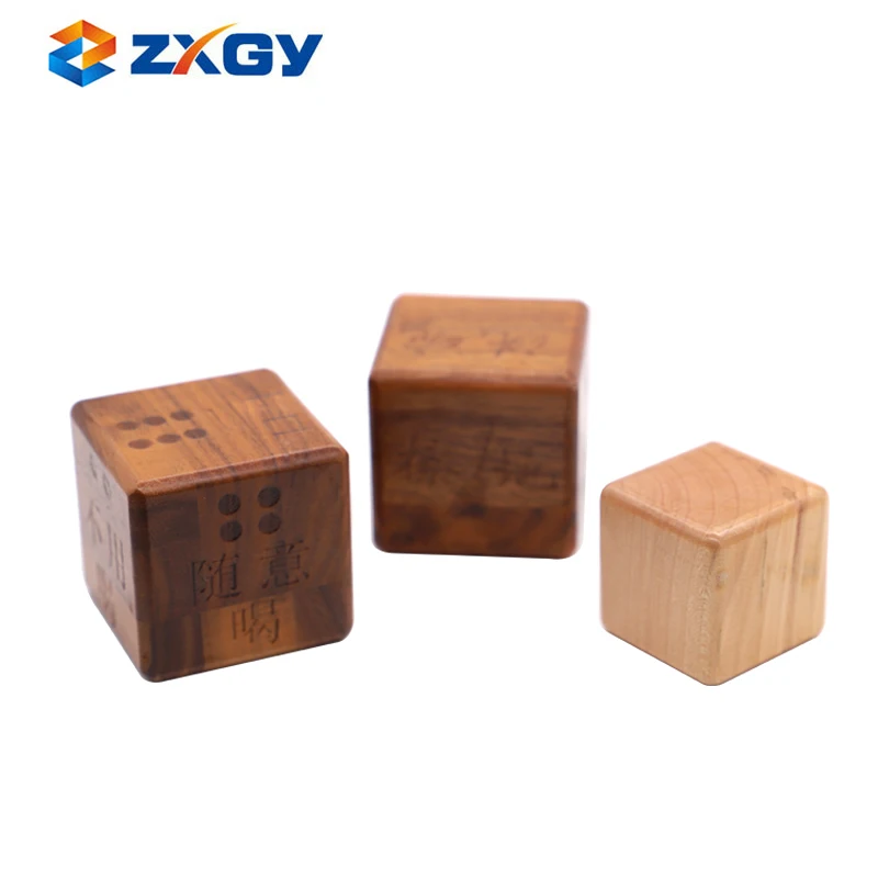 Factory Sale Custom Logo Wooden Craft Dice For Game