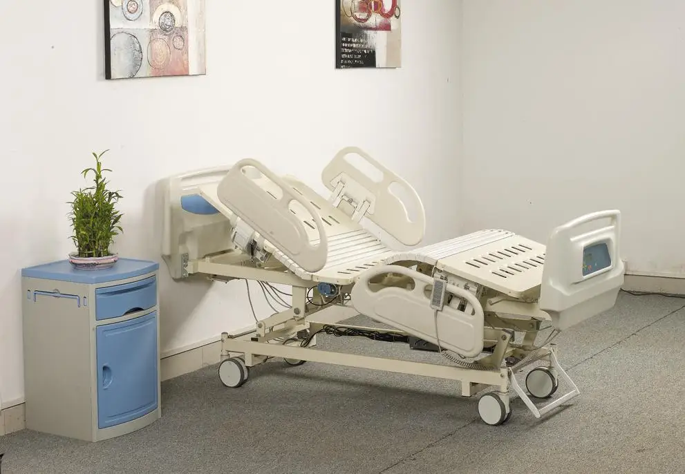 Multifunctional deluxe ICU hospital bed electric five functions patient nursing care bed(HR-851)