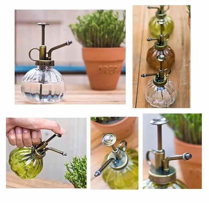 Factory Direct Colored Glass Plant Mister Water Mister with Water Sprayer Pump