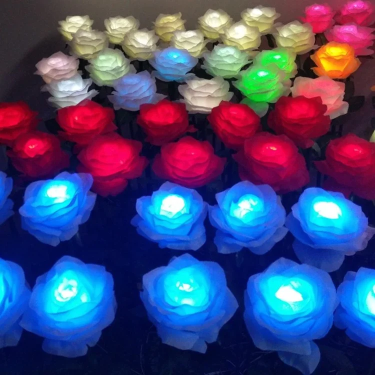 Outdoor Decorative Landscape Lighting  For Garden Yard Decoration Led rose flower stand light