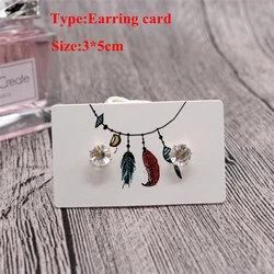 10Pcs/Bag Custom printed embossed paper necklace earring jewelry display cards for jewellery packing