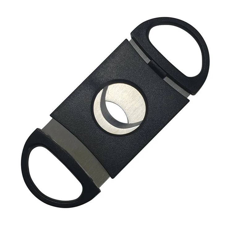 Double Blade Cigar Cutter Scissors Plastic Handle Mini Tool