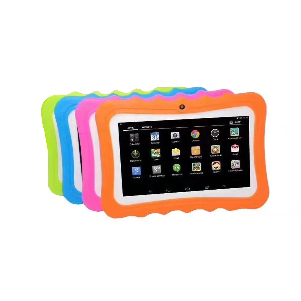 
tablet 7 inch 1024*600 ips children educational learning android kids tablet with silicon case stand 