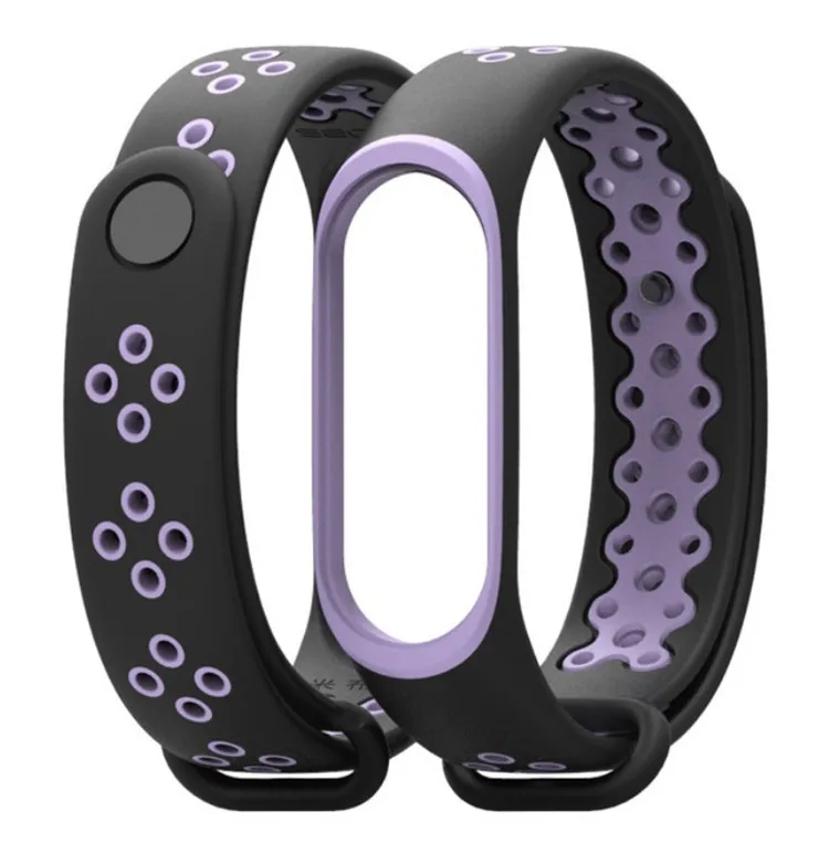 Sport Edition Wrist Strap Colorful Silicone Bracelet Double Color Replacement Wristband for Xiaomi Mi Band 3