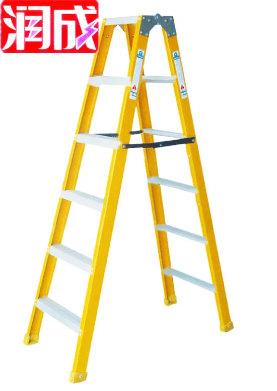 тип двойных стоял лестницы, алюминиевых шаг, алюминиевые трубчатые двойными бортами лесенке