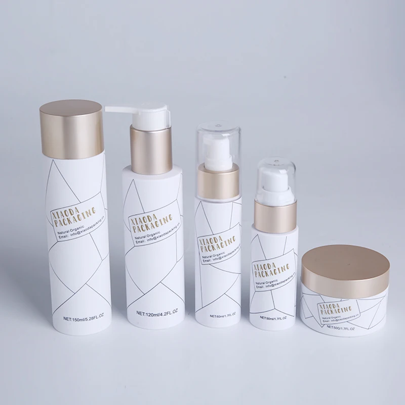 High end elegant cosmetic cream set packaging cosmetic jar containers