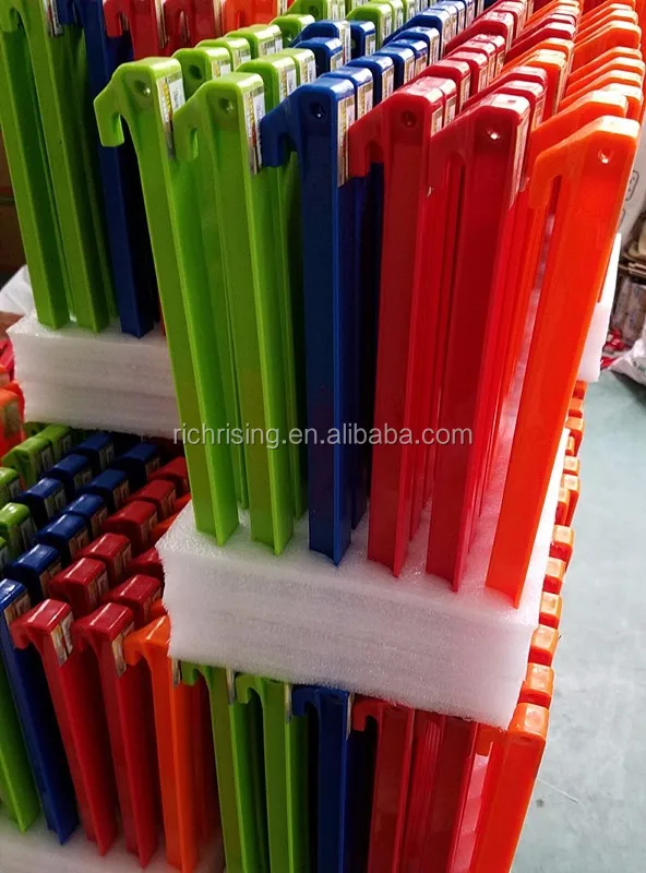 hot sales plastic tent peg stakes set with show box outdoor PP ABS camping nail environmental material customized packing
