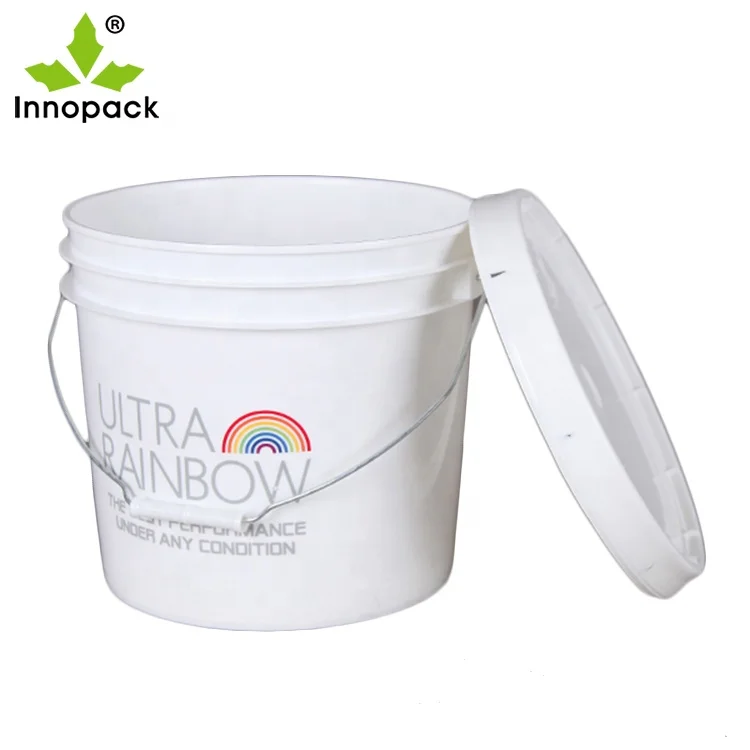 INNOPACK Wholesale 3.5L Small Plastic White Round Buckets drums, pails & barrels