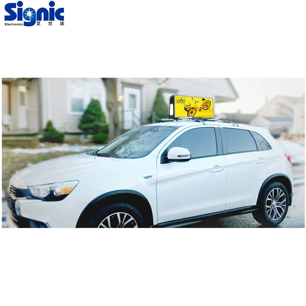 outdoor 4g controller digital media video advertising taxi screen