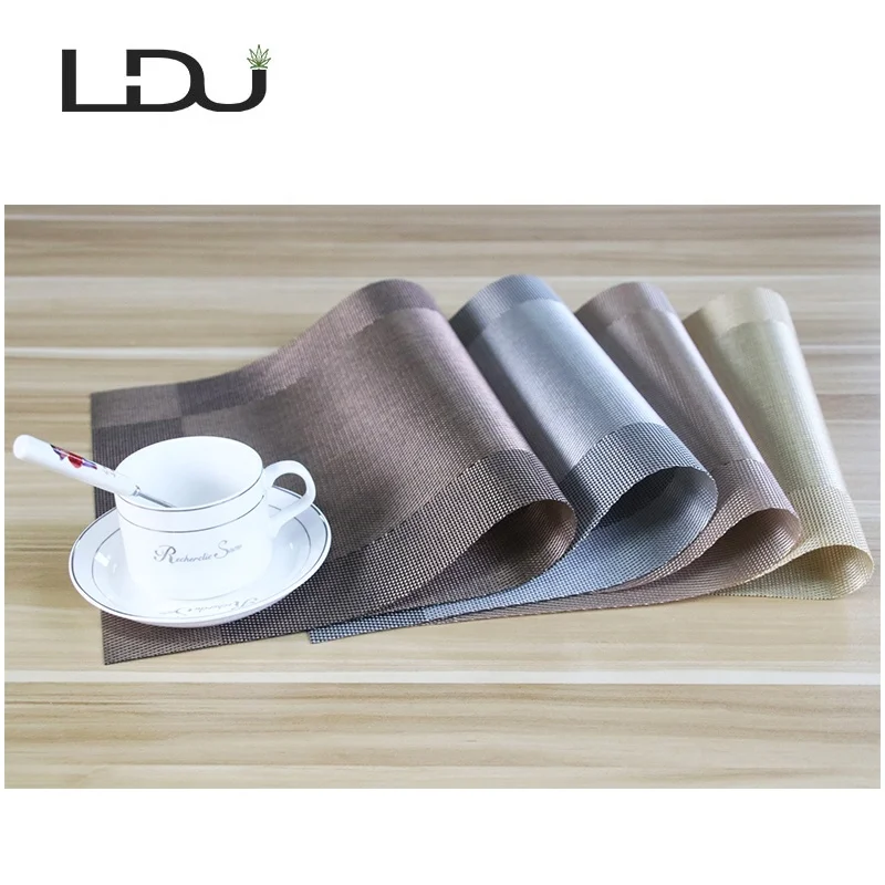 Двойной цвет шить кухня ПВХ теплоизоляция стол место коврик набор