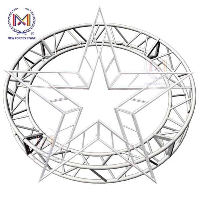 Outdoor Indoor Lightweight Aluminum Dj Round Truss, Stage Decoration Truss For Concert Stage Rotating Lighting Truss