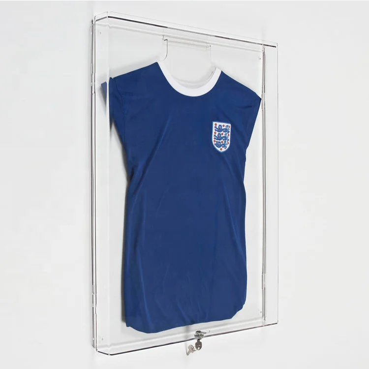 Lockable wall mounting acrylic T-shirt display case