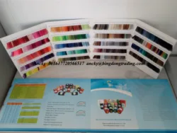 Крашеные цвета 2500y 3000y 4500y 5000y в рулоне 100% полиэфирная швейная нить 40/2